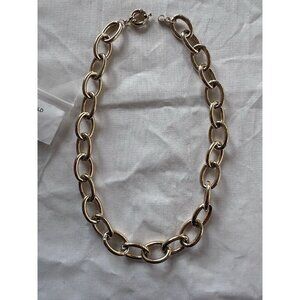 Jordan Road Xl Oval Necklace in 18k Gold Plated Brass